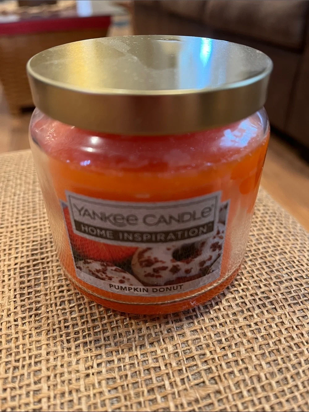 Yankee Candle Pumpkin Donut Jar Candle - Orange, Gold Lid